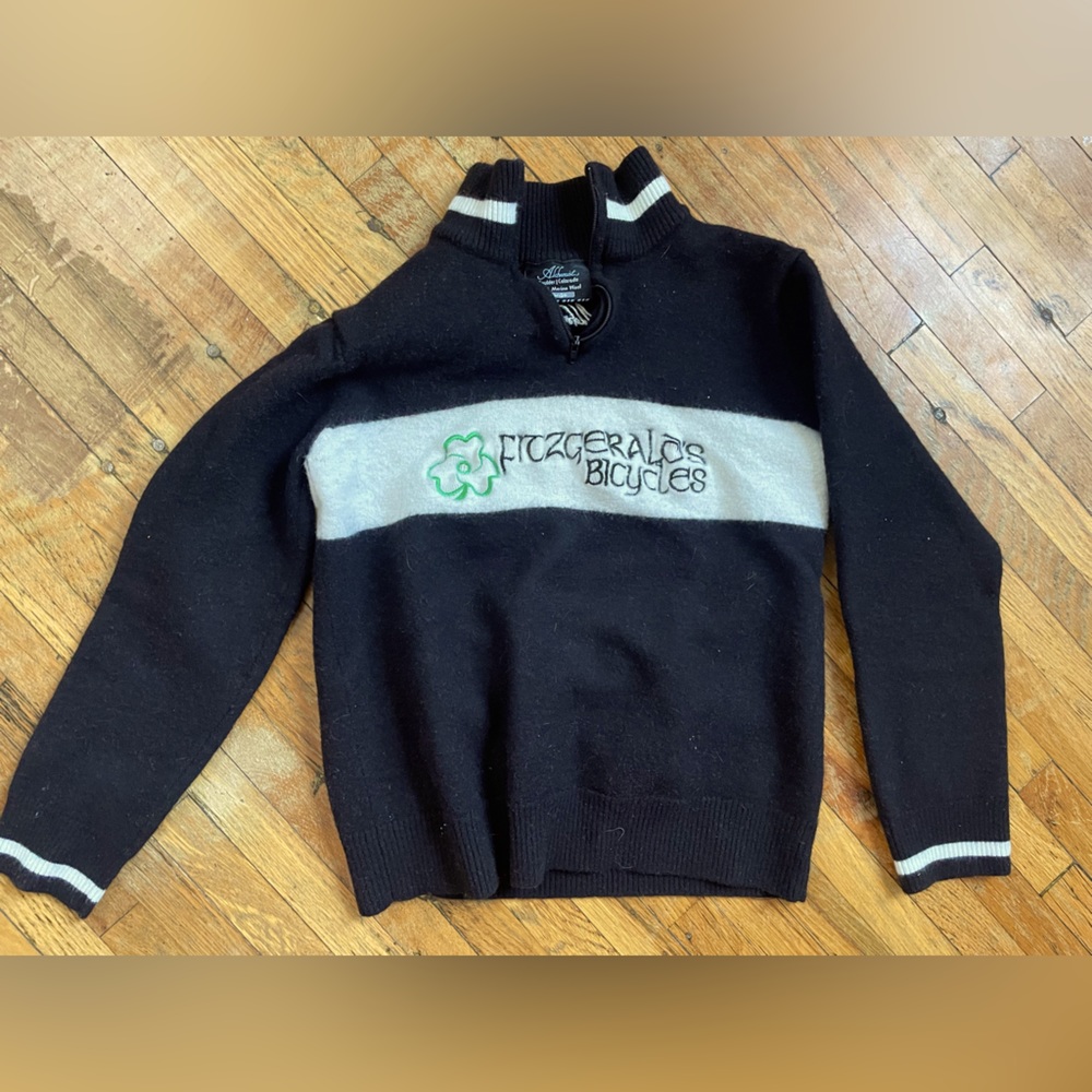 Vintage 100% Merino Wool Quarter Zip Sweater - Fitzgerald Bicycles